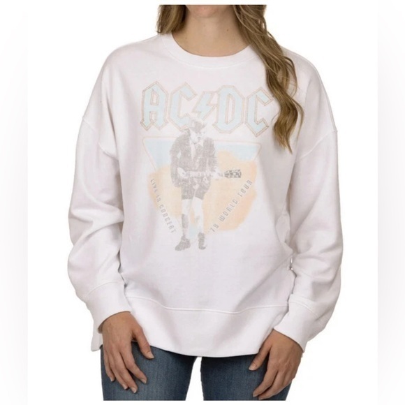 AC/DC Tops - AC/DC Cream Graphic Tee